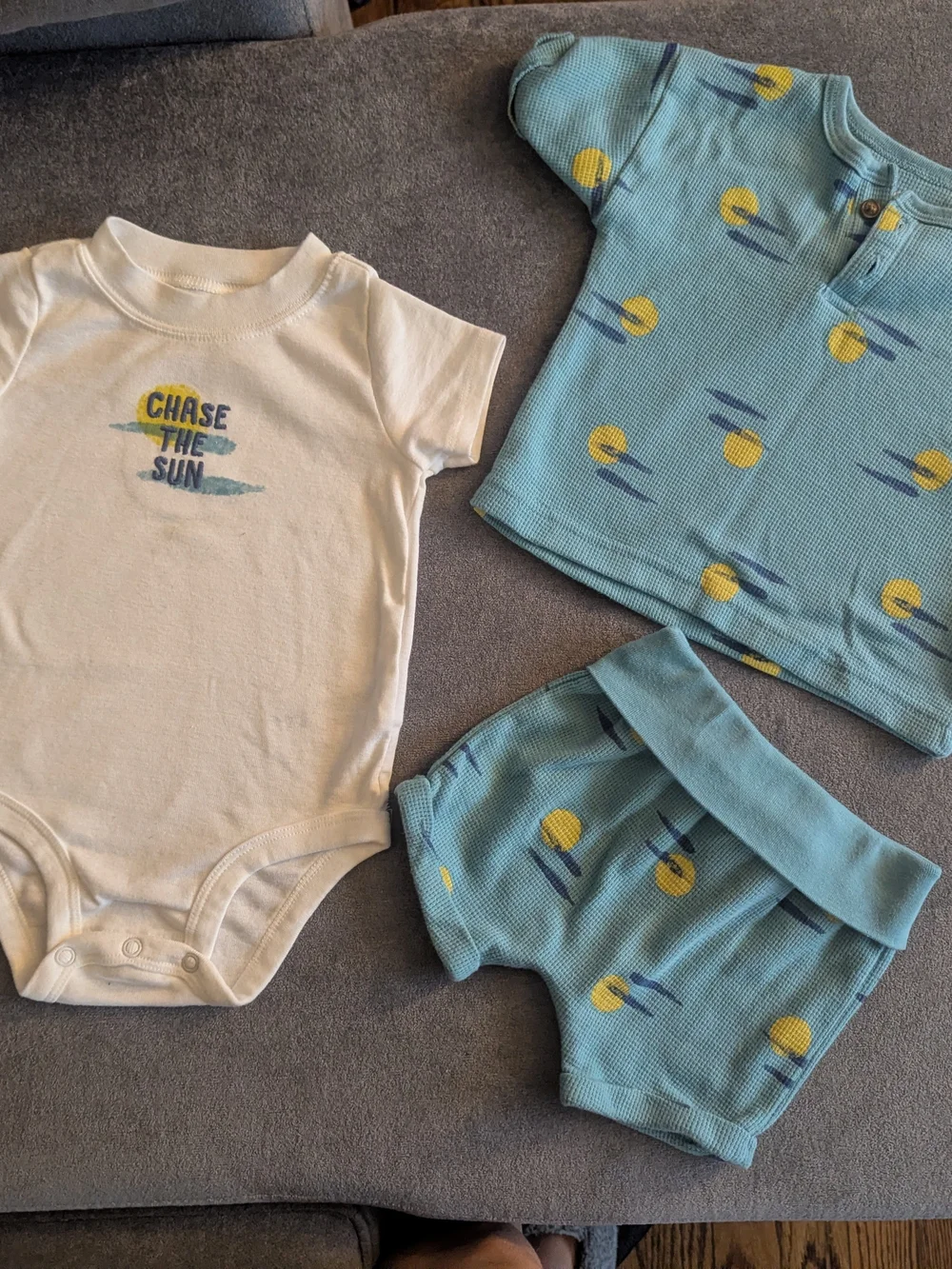 Baby 3-Piece Set - Blue & White 